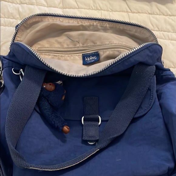 Kipling Blue Backpack with Sporty Design